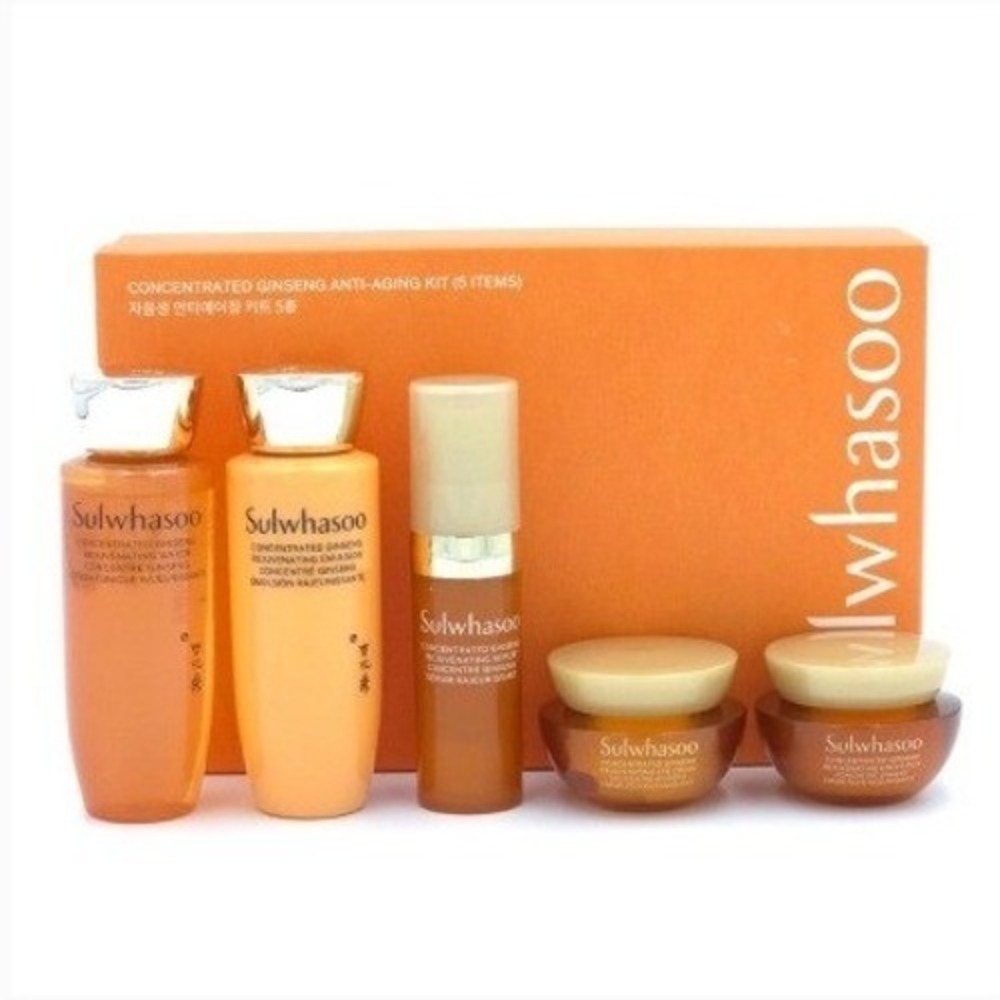 Sulwhasoo Concentrated Ginseng Anti-Aging Kit 5 Items Travel Set New K-Beauty
